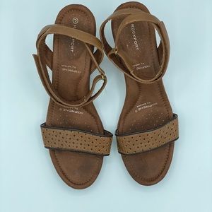 Ladies RockPort ankle strap wedges